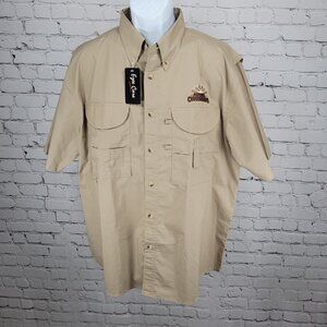 NWD Texas Open National Championships Tan Performance Button Down Shirt Large L